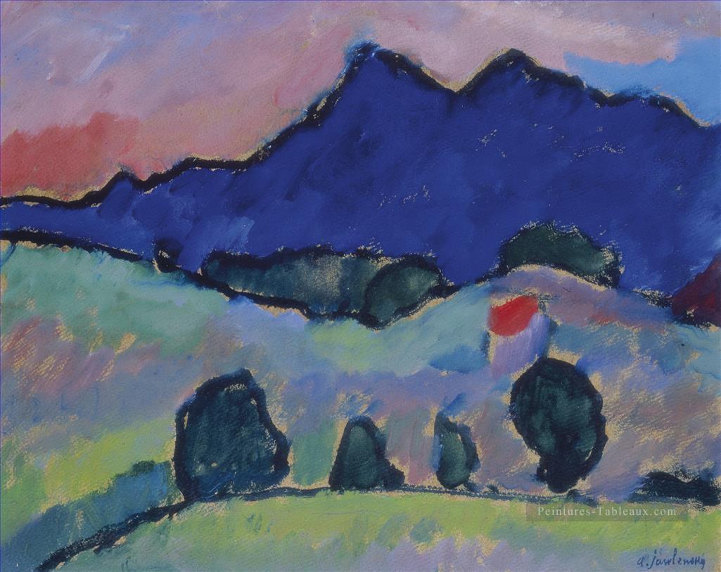 Montagne bleue Alexej von Jawlensky Peintures à l'huile